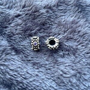 Pandora Charm (Spacer with Purple Stone)